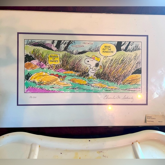 Charles M. Schulz Original Peanuts Sports Edition “Beware of Snakes” 1995 - Picture 1 of 5